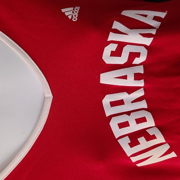 Adidas University of Nebraska Huskers Long Sleeve Cotton Shirt Size Small - Picture 3 of 7